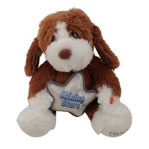 Russ Shining Star Puppy Dog Brown White Stuffed Animal Plush Toy Sealed Code